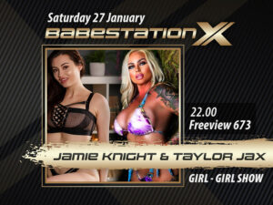 Babestation X Jamie Knight & Taylor Jax lesbian show on Saturday night